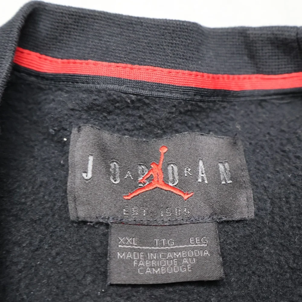 Nike Air Jordan Sweatshirt Men XXL Black Jumpman Graphic Crew Neck Pullover READ